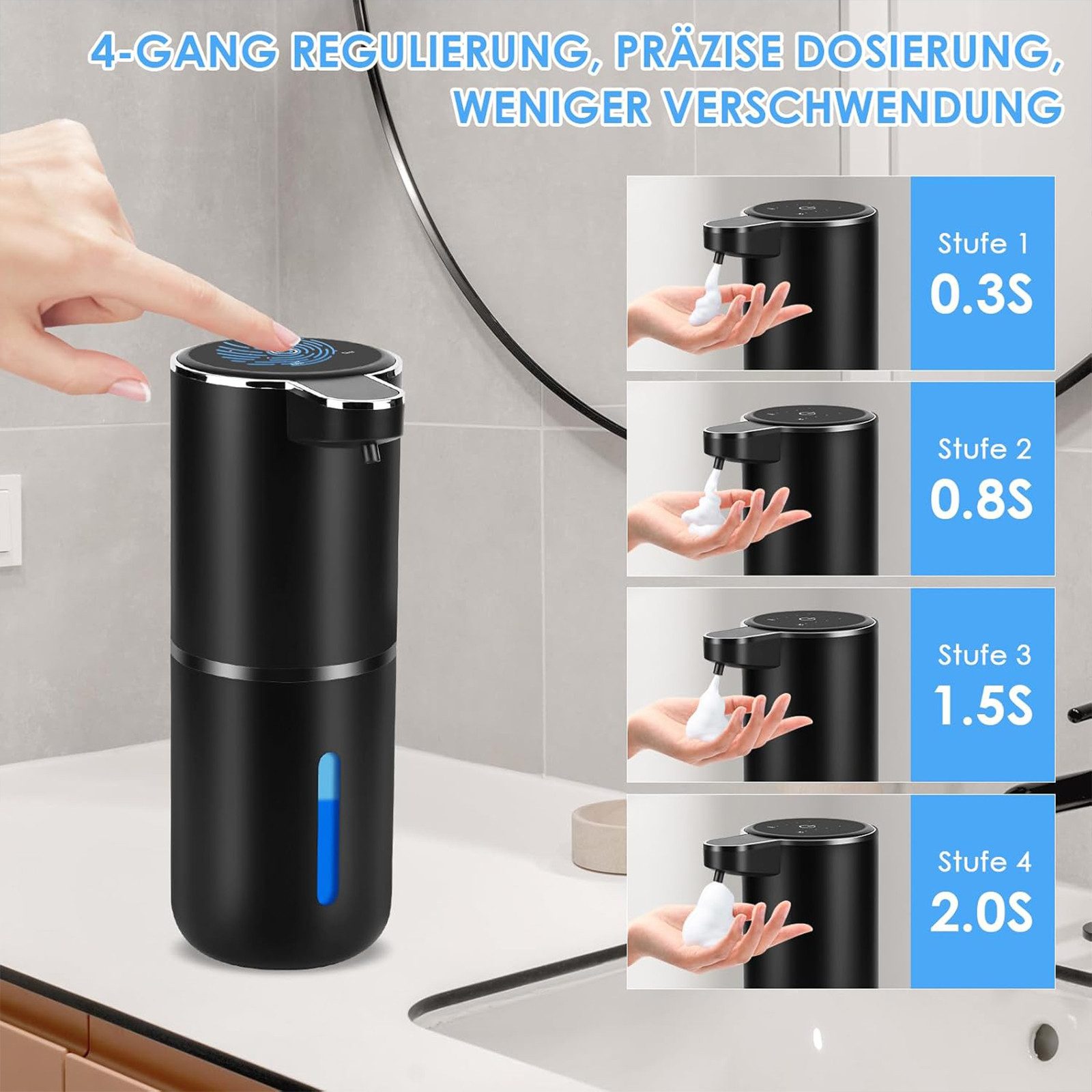 OKWISH Seifenspender 380ml Automatisch Schaumseifenspender Elektrischer Soa günstig online kaufen