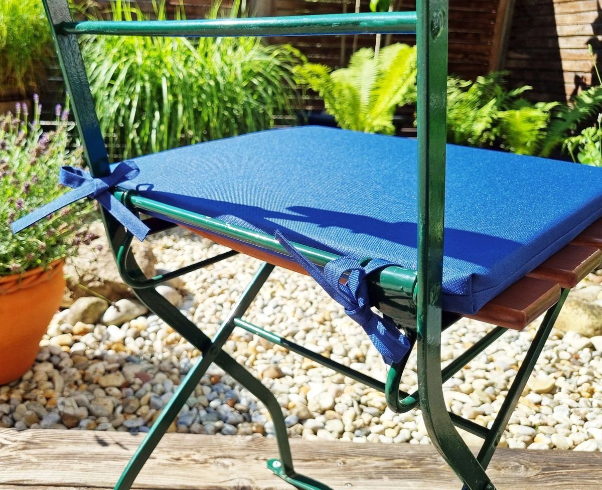 Bakker mit Sitzkissen, Stuhlkissen strapazierfähig, für Coen Blau & robust, Outdoor Wasserfest Lounge JACK Effekt, Innen Stuhlkissen Kissen 40x40cm Lotus Außen