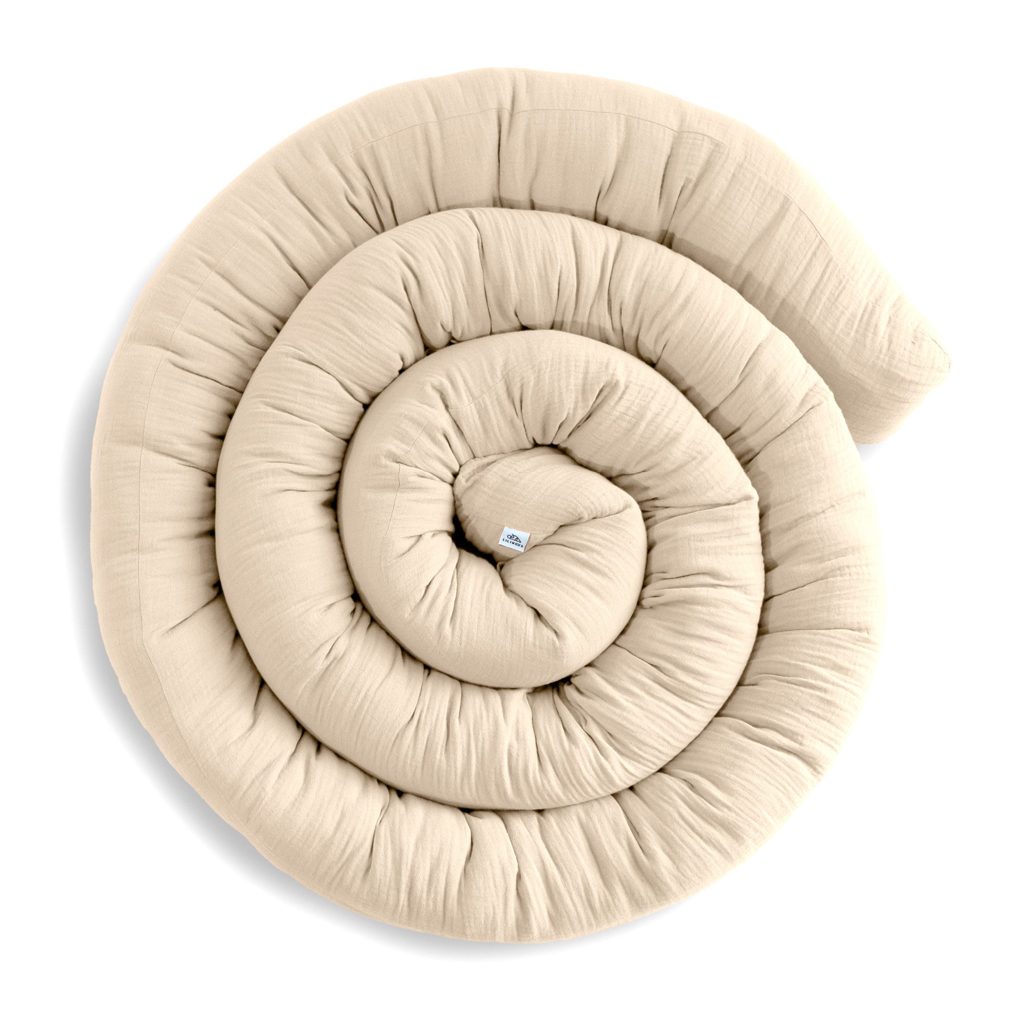 lilimaus Nestchenschlange Bettschlange für Babybett aus Musselin - 200, 300 & 400 cm, (1-tlg), Randschutz & Kuschelrolle mit Befestigungs-Schlaufen - Ø ca. 10-12 cm
