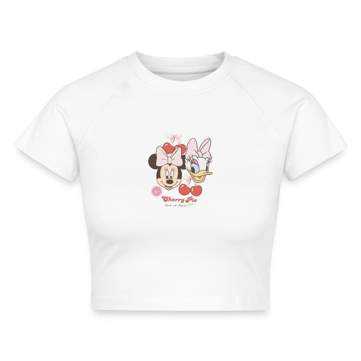Spreadshirt T-Shirt Mickey & Minnie Cherry Pie Minnie & Daisy Crop Top (1-tlg)