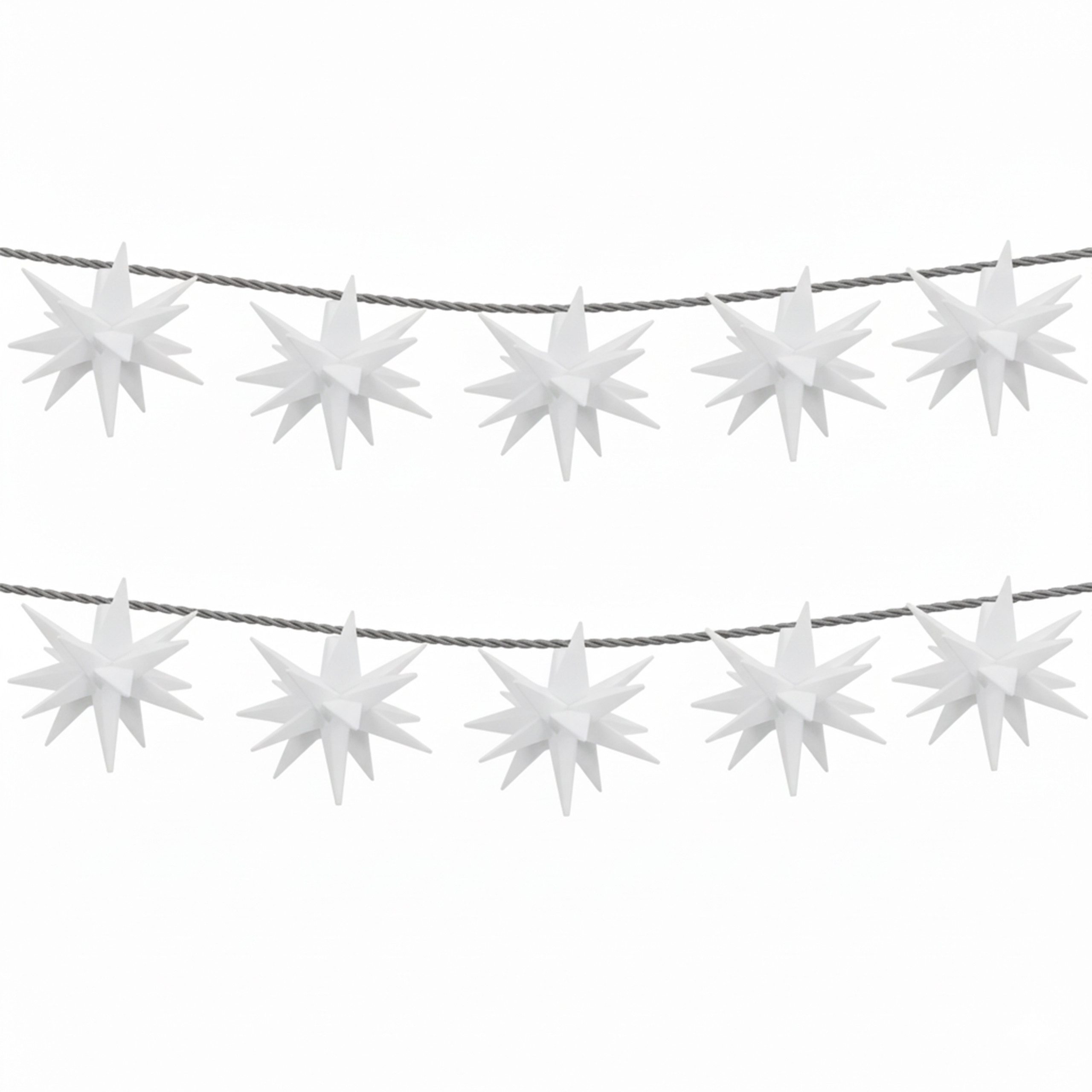 my home LED-Lichterkette Elvya, 10-flammig, 3D 10er Sternenlichterkette