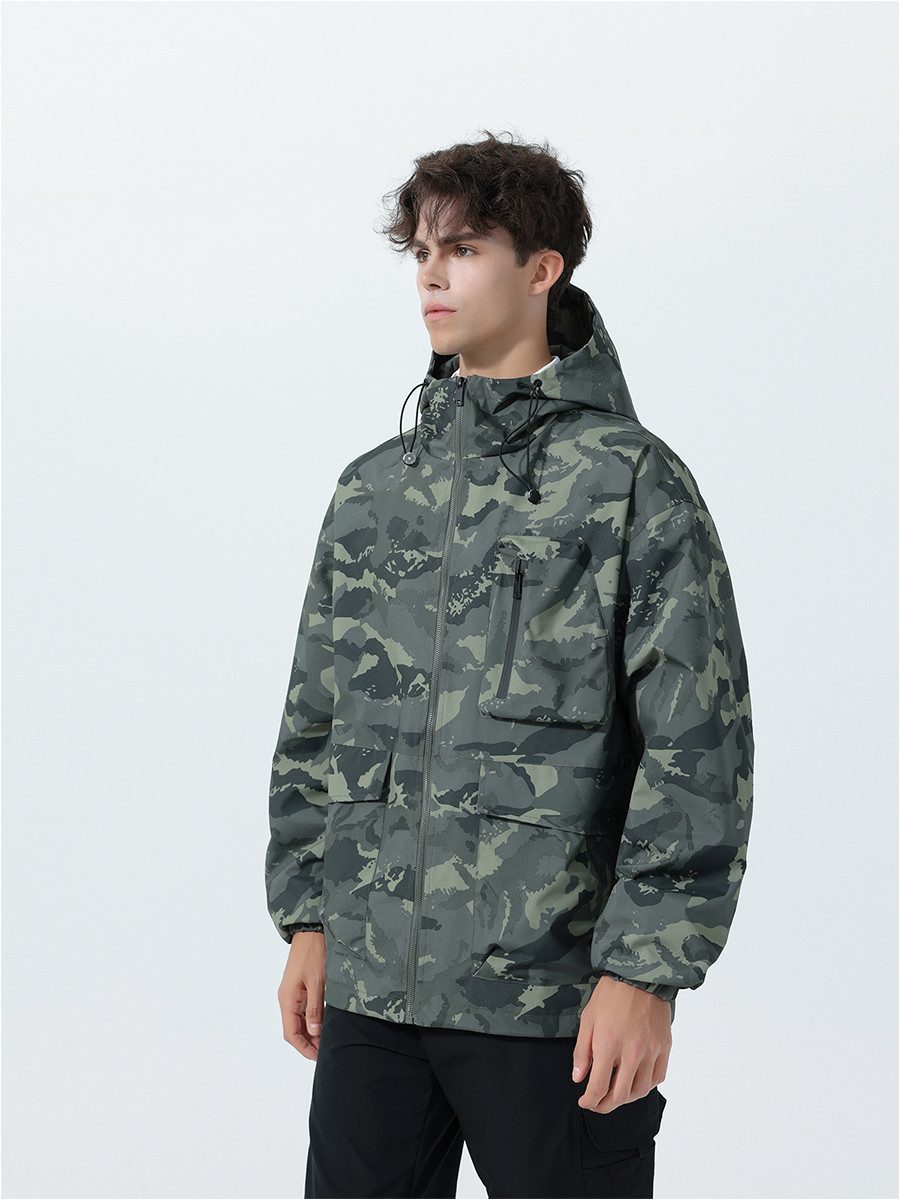YOUTHUP Windbreaker Windbreaker im Herbst, Wetterfeste Camouflage-Übergangsjacke