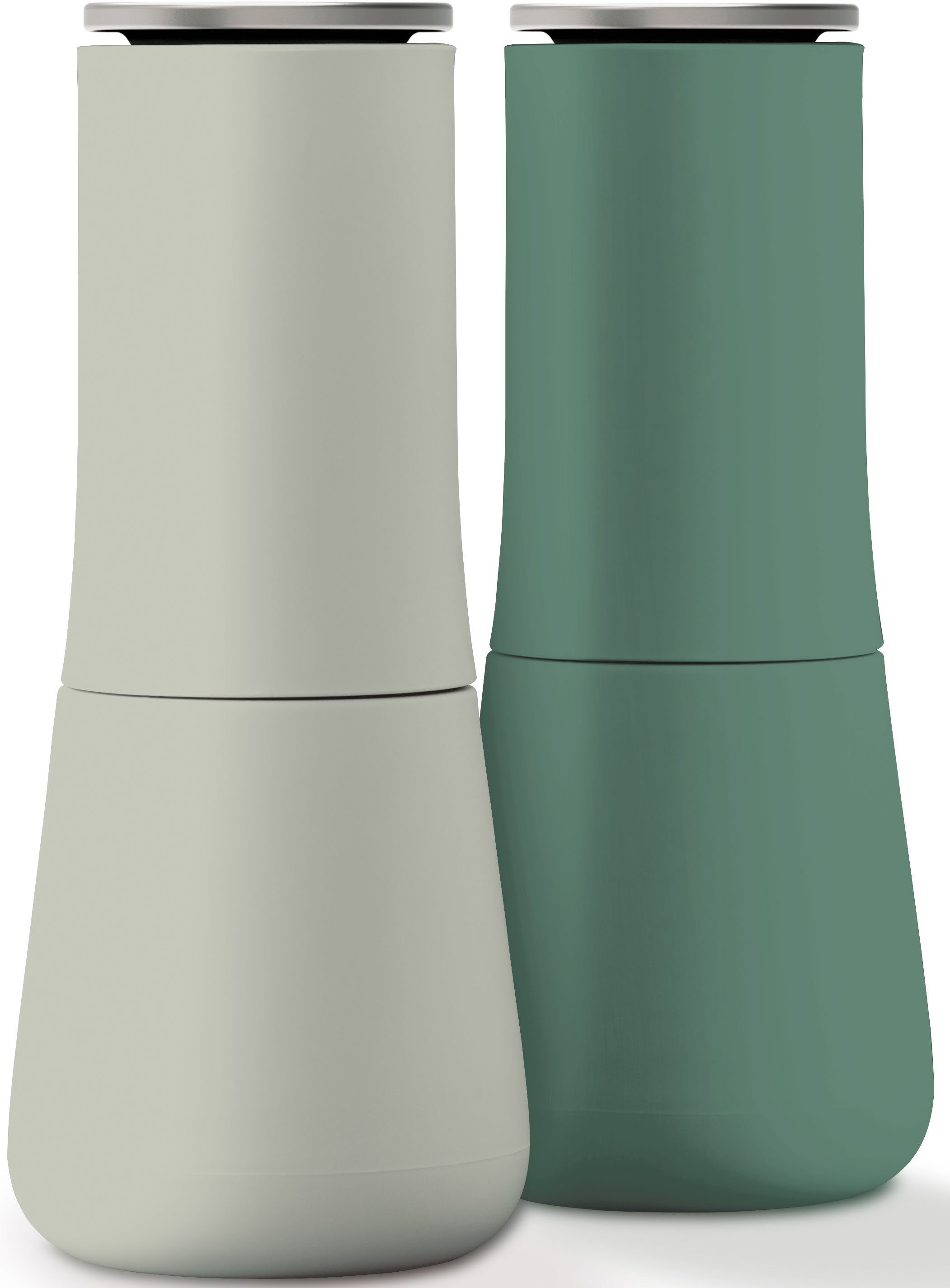 Joseph Joseph Salz-/Pfeffermühle Milltop™ manuell, (2 Stück), Keramikmahlwerk, krümelfrei, Höhe ca. 17 cm