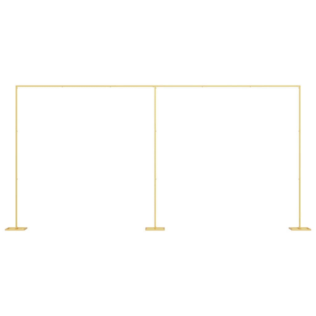 vidaXL Pergola Hochzeitsbogen Gold 657 x 35 x 300 cm Stahl, (1-tlg)