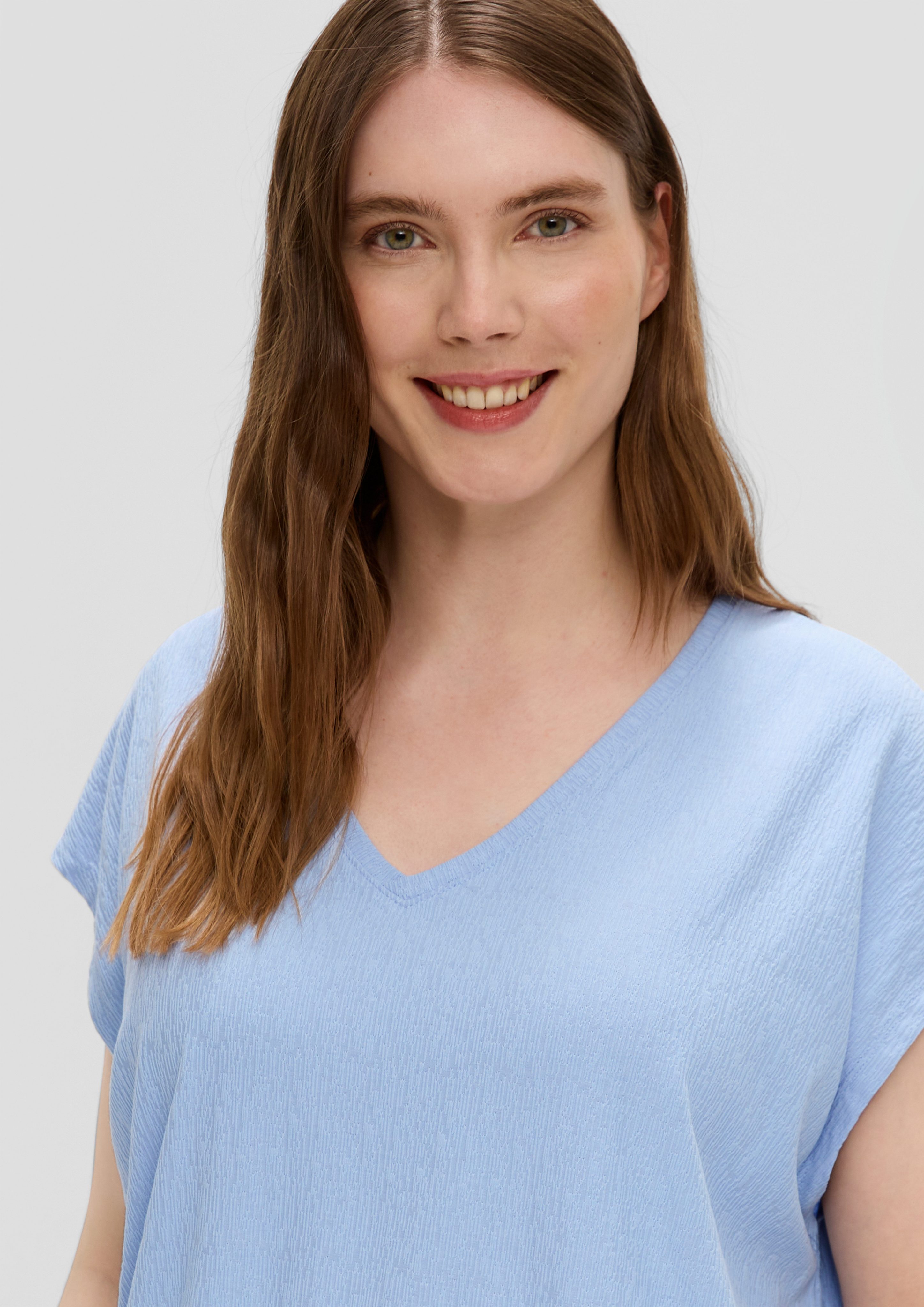 s.Oliver Shirttop Jersey-Shirt mit überschnittenen Schultern günstig online kaufen