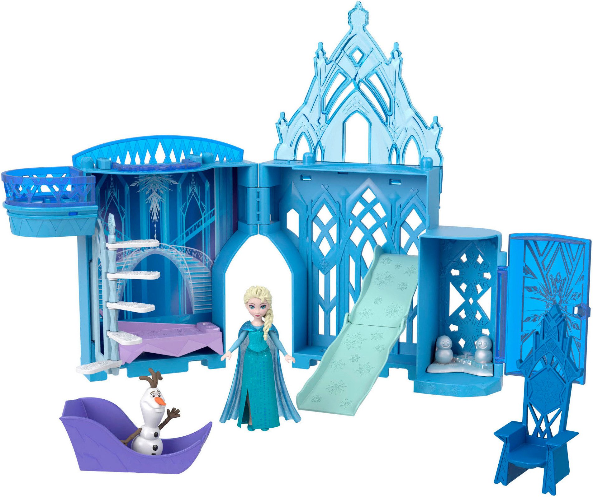 Mattel® Spielwelt Disney Die Eiskönigin Kleine Puppen Elsa Stapelschloss