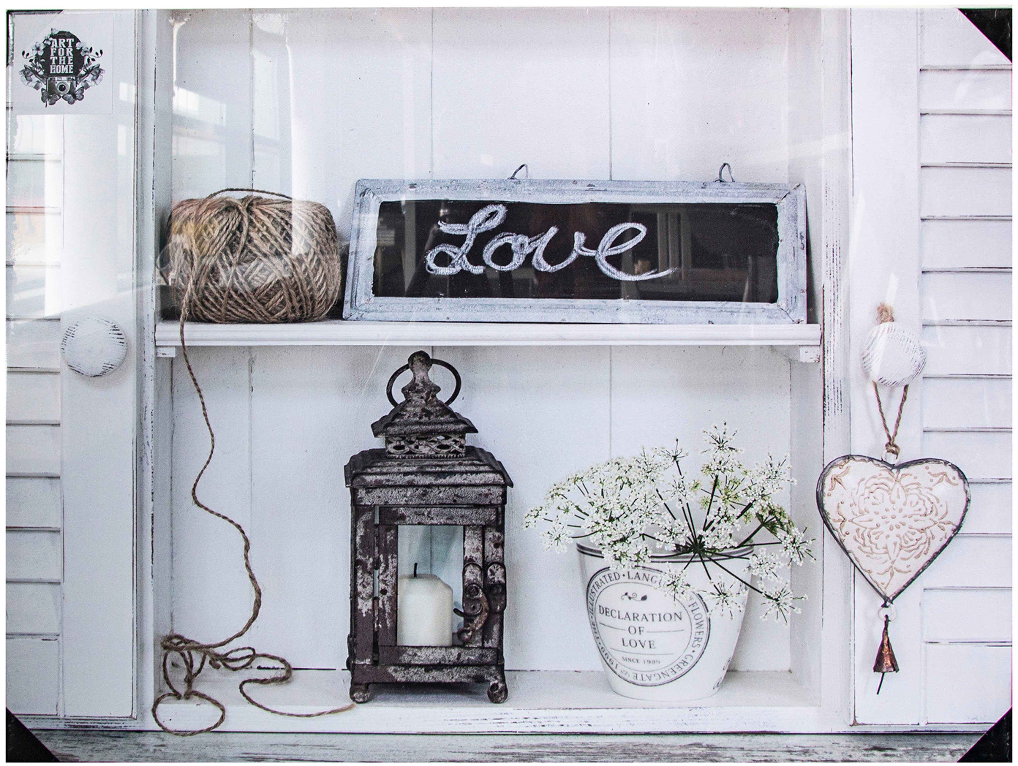 Art for the home Leinwandbild Stillleben Love