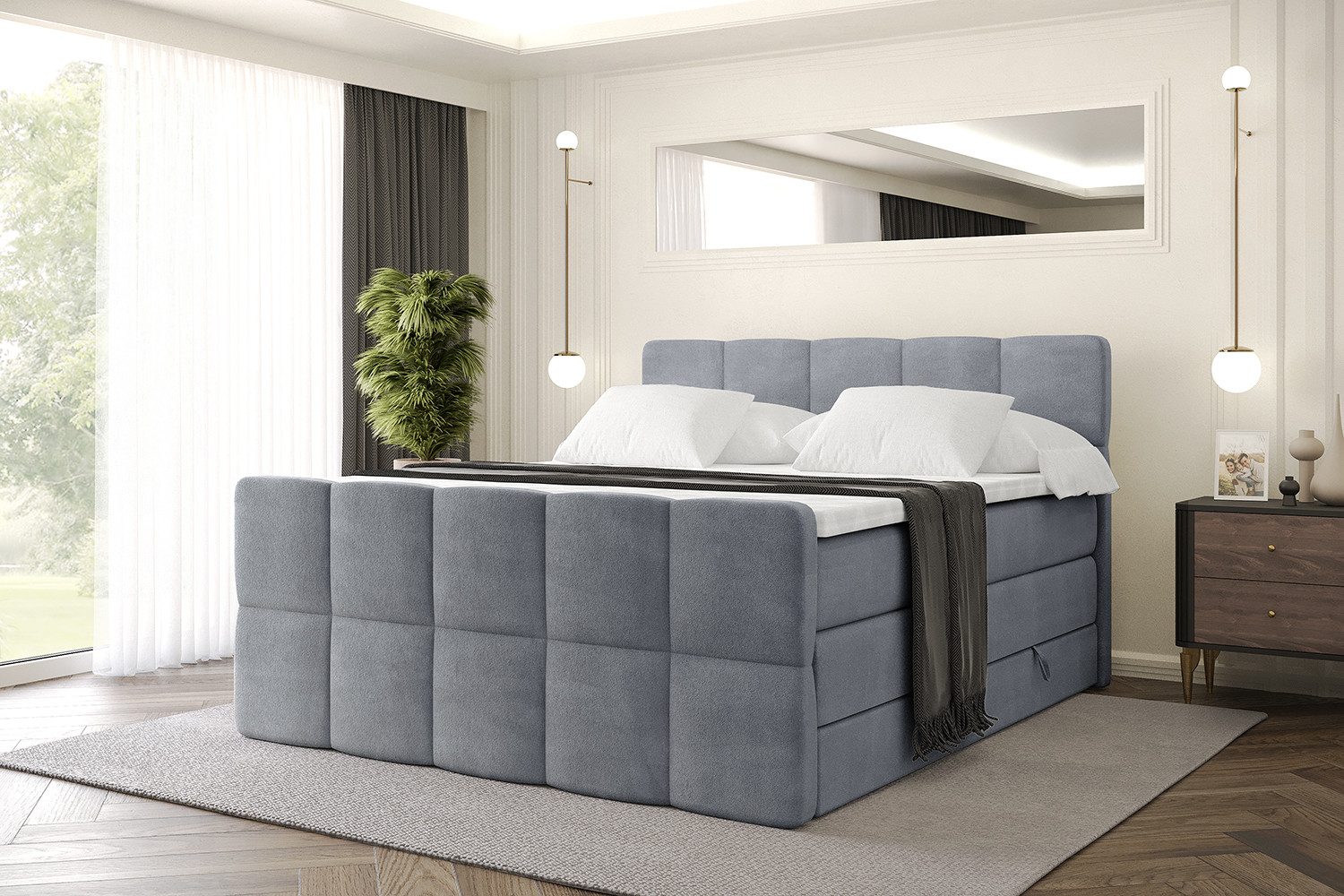 ALTDECOR Boxspringbett LIRO-Z KING (Multipocket-Matratze H4, günstig online kaufen