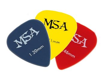MSA Akustikgitarre Konzertgitarre mit EQ und Cutaway, Gitarre im Set mit Tasche, Band, Pleks, Stimmmgerät und Kabel