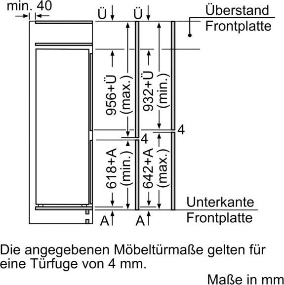 SIEMENS Einbaukühlgefrierkombination iQ500 KI77SADD0, 157,8 cm hoch, 55,8 cm breit