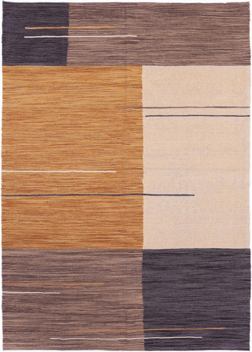 Orientteppich Kelim Afghan Design 156x216 Handgewebter Orientteppich, Nain Trading, rechteckig, Höhe: 3 mm