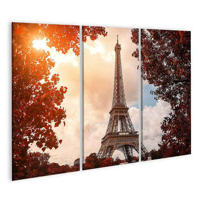 islandburner Leinwandbild Bild auf Leinwand Eiffelturm Paris An Einem Sonnigen Tag Wandbild Post