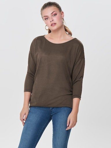 ONLY 3/4-Arm-Shirt Brown ONLELCOS SOLID Major 4/5 TOP