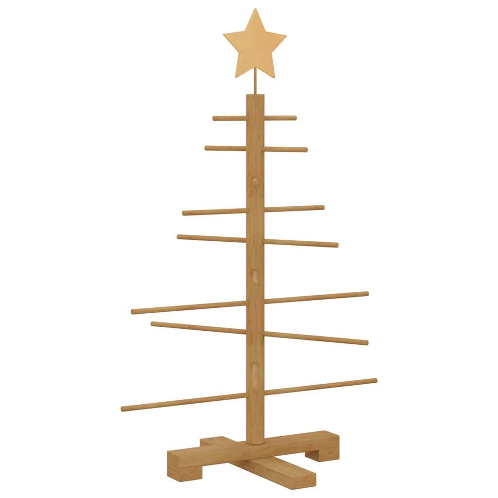 vidaXL Künstlicher Weihnachtsbaum Holz Weihnachtsbaum mit Ständer Braun 75 cm Bambus