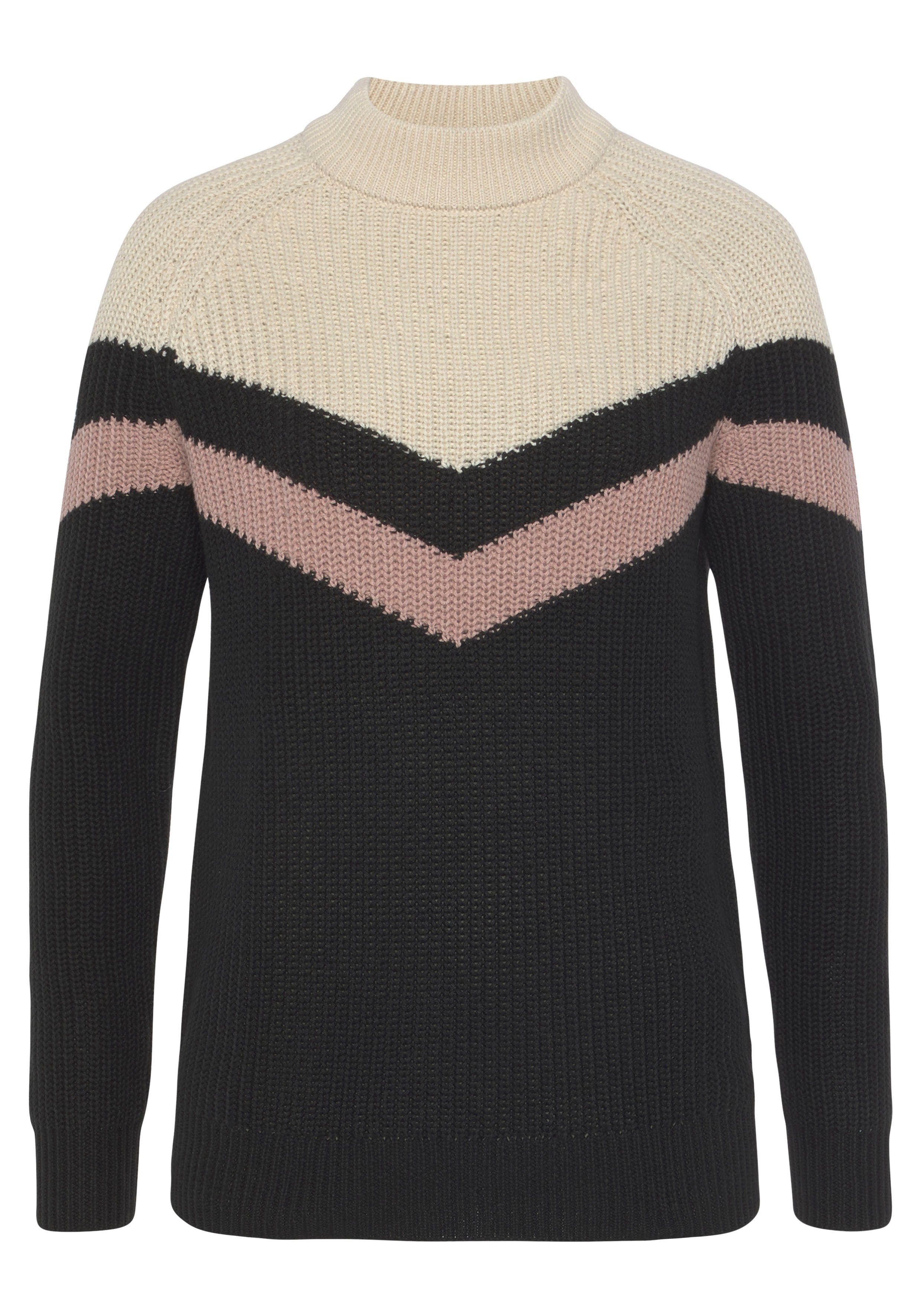 Laura Scott Strickpullover mit mehrfarbigen Streifendesign