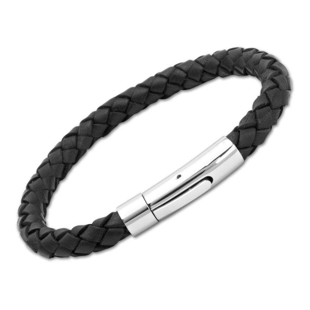 Unique Lederarmband Breites Leder Armband für Herren 7 mm LB0004 (Länge: 19cm)
