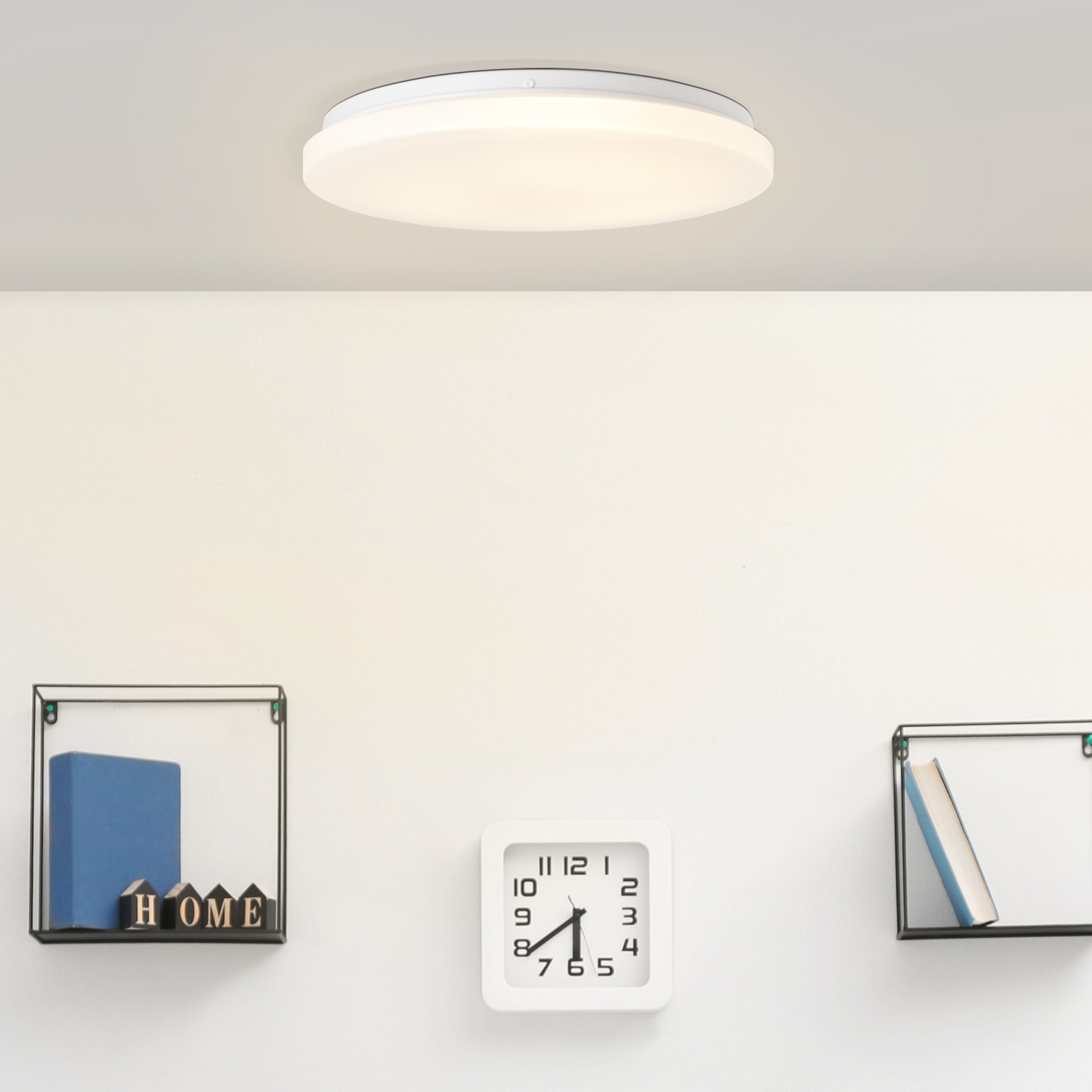 1x LED LED 33cm Metall/Kunststoff, weiß, integriert Deckenleuchte Alon Alon, Deckenleuchte Brilliant