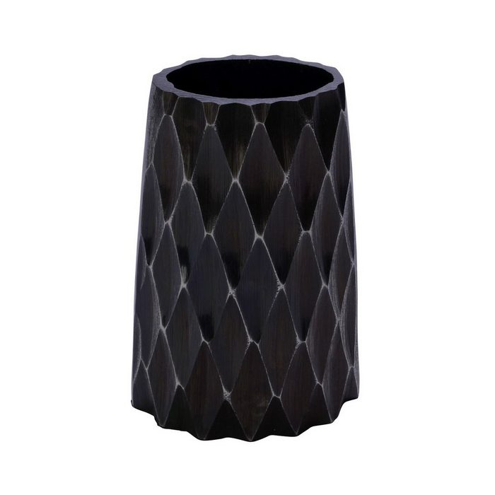 Spetebo Dekovase Design Aluminium Blumen Vase schwarz -gerade/18 5