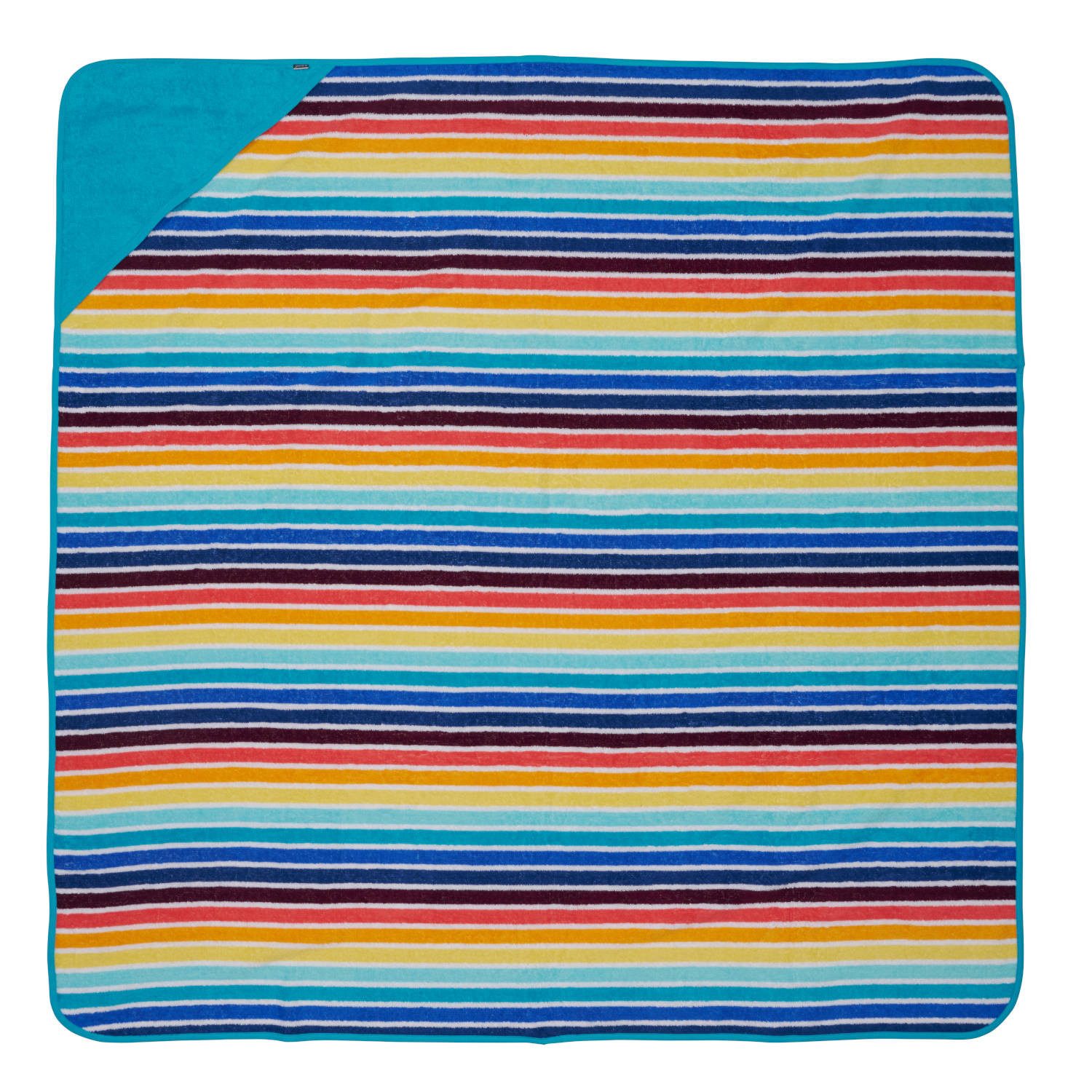JAKO-O Handtücher JAKO-O Kapuzenhandtuch Kinder 140 x140cm, bunt gestreift, Walkfrottier