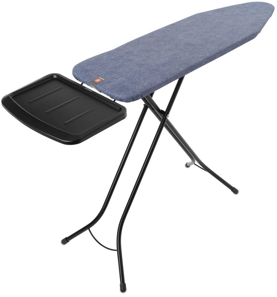 Brabantia Bügelbrett Bügeltisch B, 124 x 38 cm, Dst-Ablage Solide, Bügelfläche 124x38 cm, Fairtrade-zertifiziert