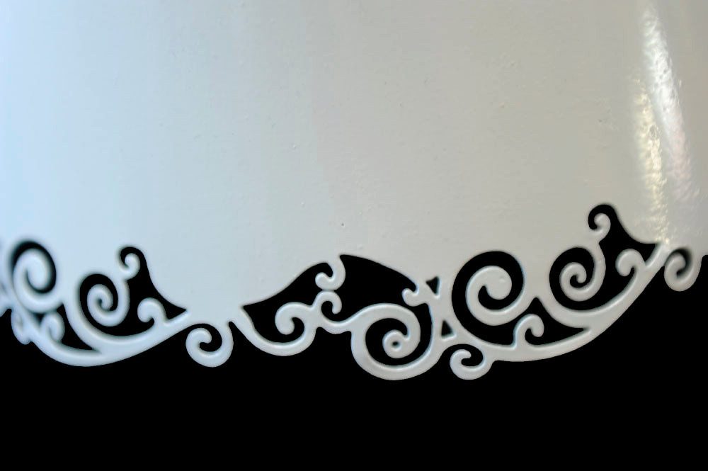 Dirk Davids Leuchten GmbH Lampenschirm Lampenschirm für Tischleuchte in Oval Metall Weiß Lieve TL 21-14-11