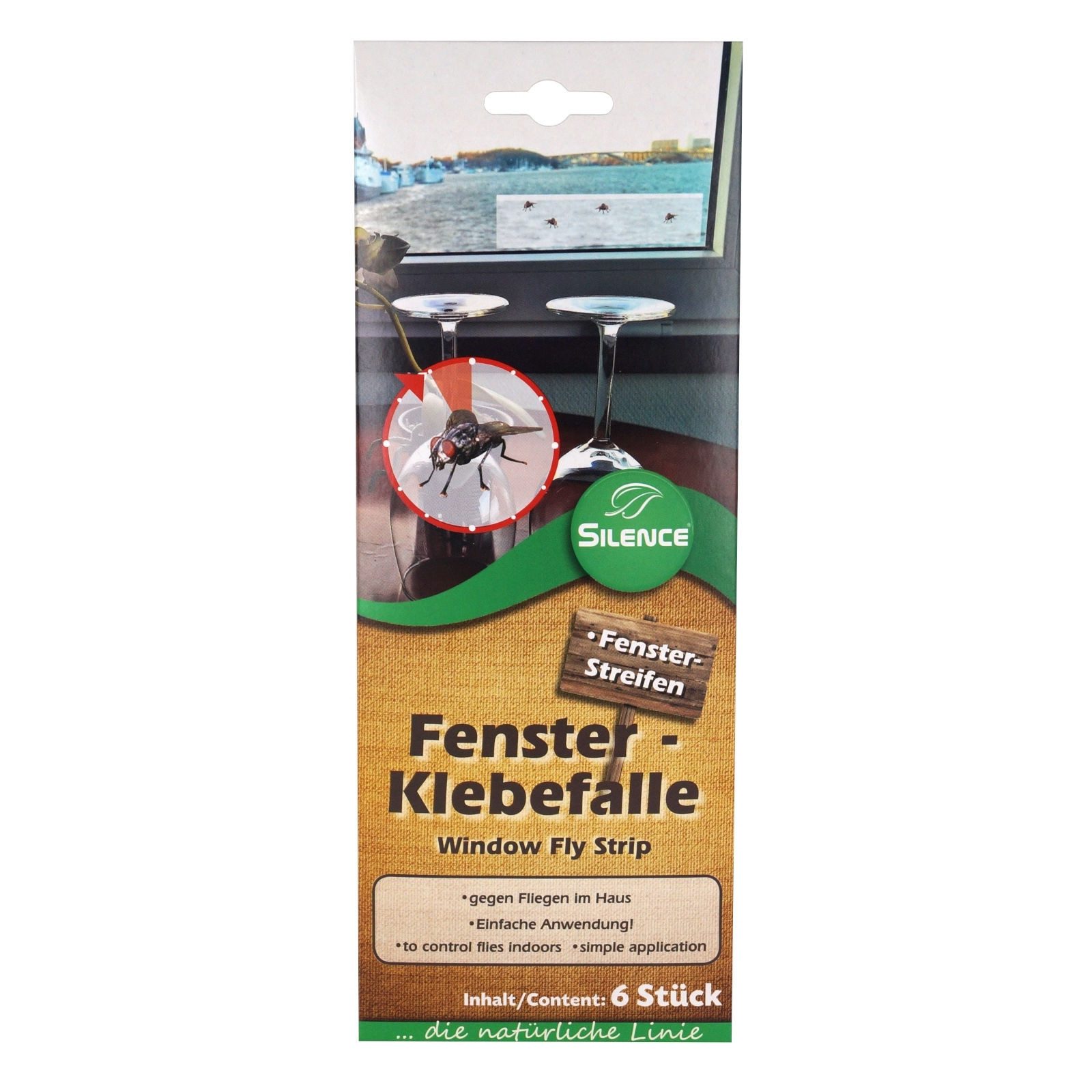 Insektenfalle Fenster-Klebefalle 6 Streifen