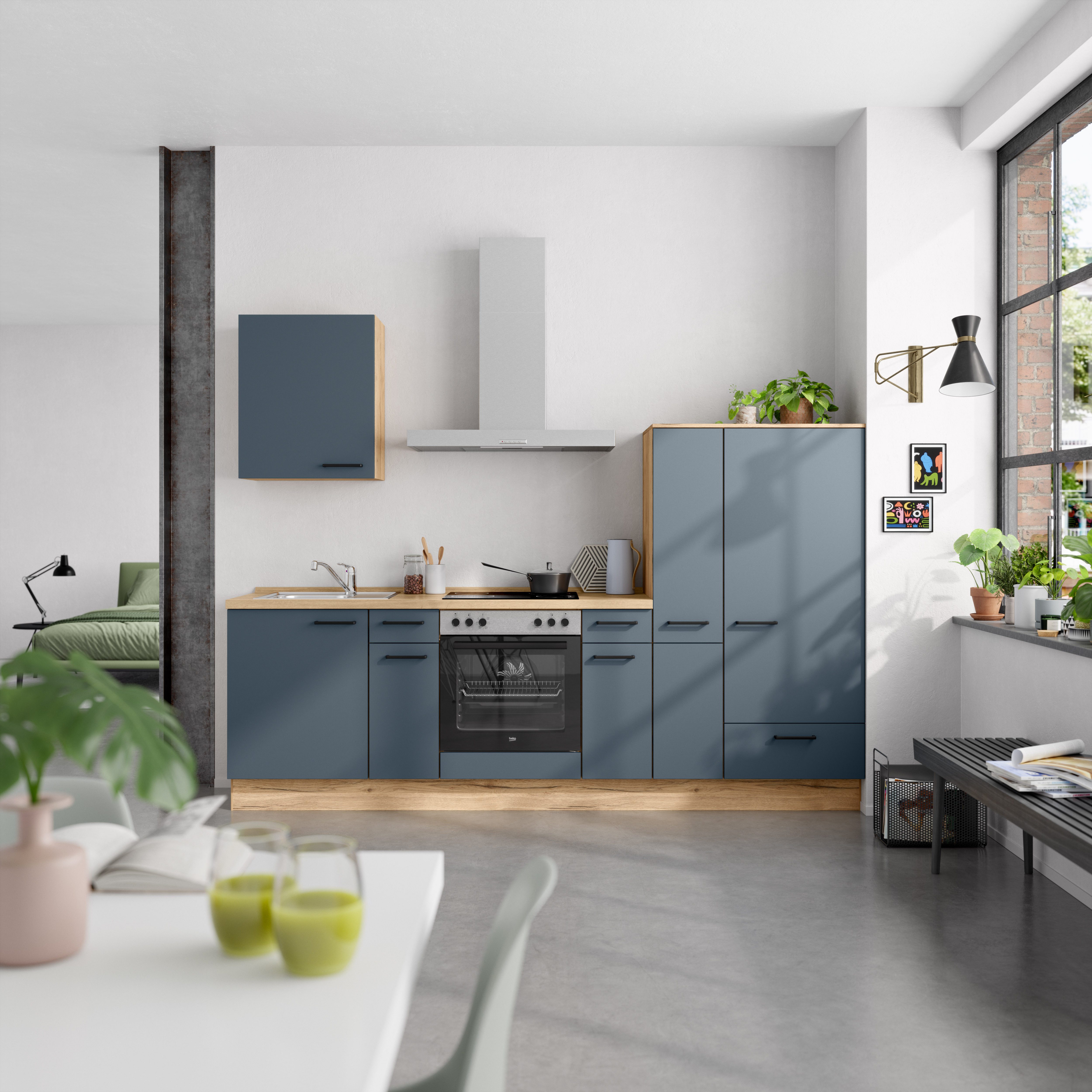 nobilia® Küchenzeile "Easytouch I", NEU: individuell anpassbar mit gratis Profi-Beratung, vormontiert, Breite 270 cm, Ausrichtung wählbar, wahlw. mit E-Geräten