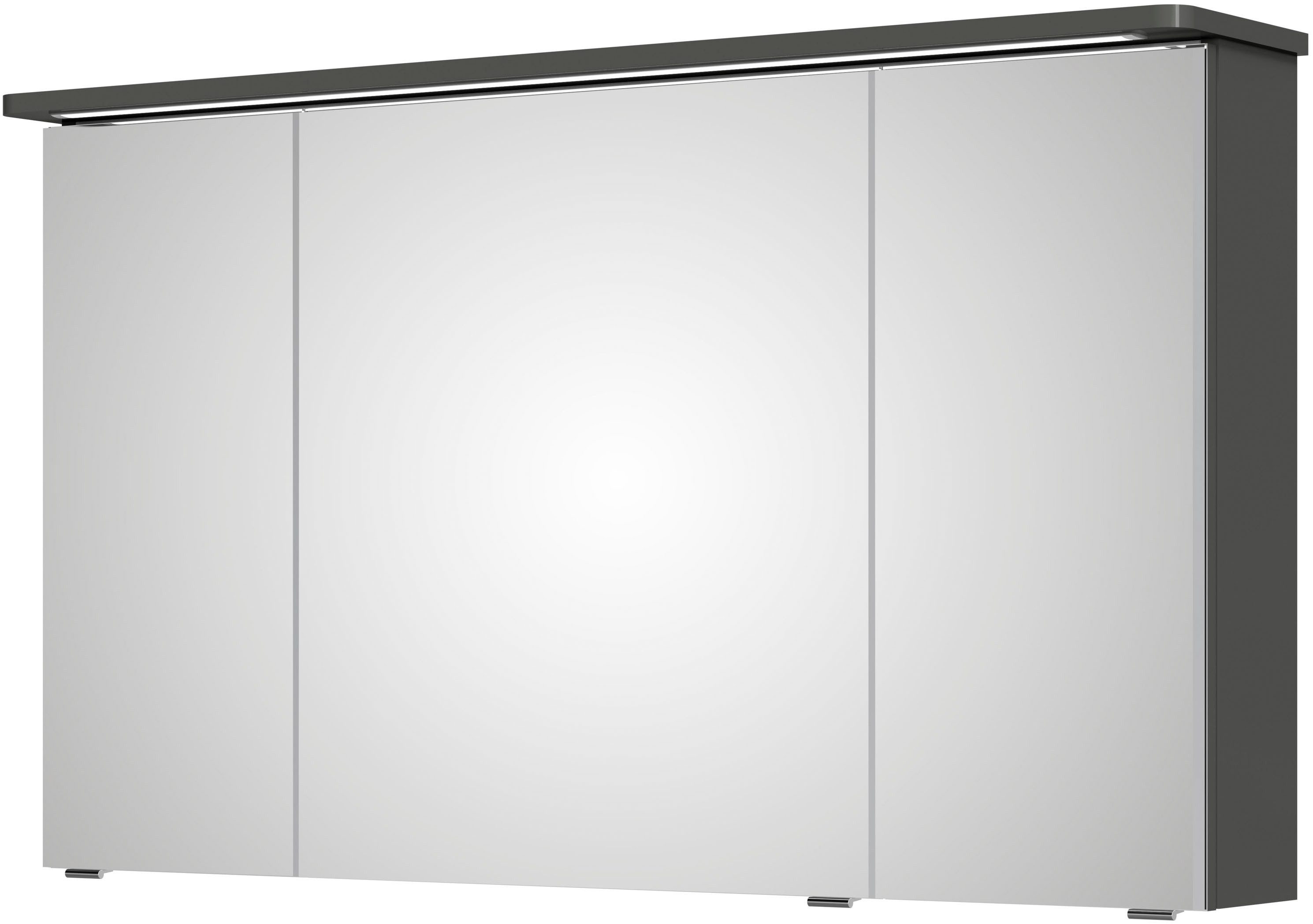 Saphir Badmöbel-Set Serie 4005, vormontiert, Glaswaschbecken, Spiegelschrank, (Set, 6-St), Badezimmer-Set mit Unterschrank, Hängeschrank, Midischrank, Türdämpfer