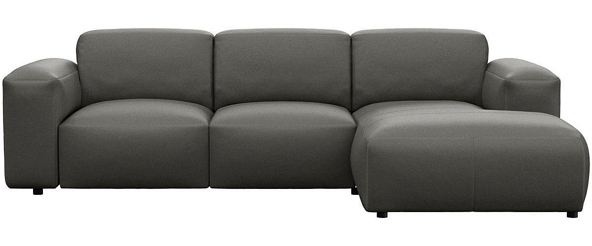 FLEXLUX Ecksofa Lucera Chaislongue rechts oder links, L-Form, bequem, modern & anschmiegsam, Kaltschaum, Stahl-Wellenunterfederung