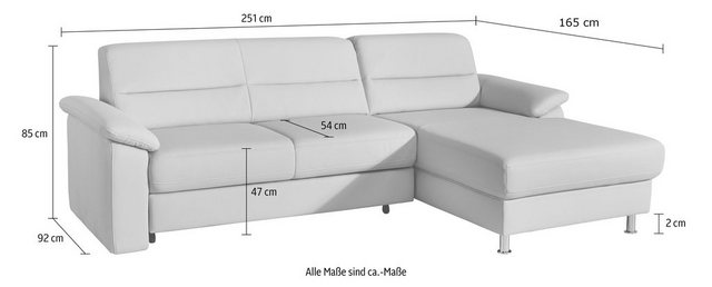 sit&more Ecksofa, inklusive Boxspring/Federkern-Polsterung, inklusive komfortablem Federkern, wahlweise mit Bettfunktion-Otto