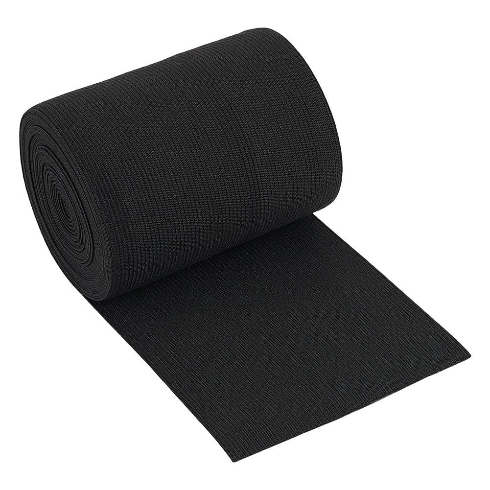 Benecreat Gummiband Gummiband 5 m x 100 mm – schwarzes Stretchband zum Nähen, 5 m langes Stretchband aus Polyester und Gummi, 100 mm breit