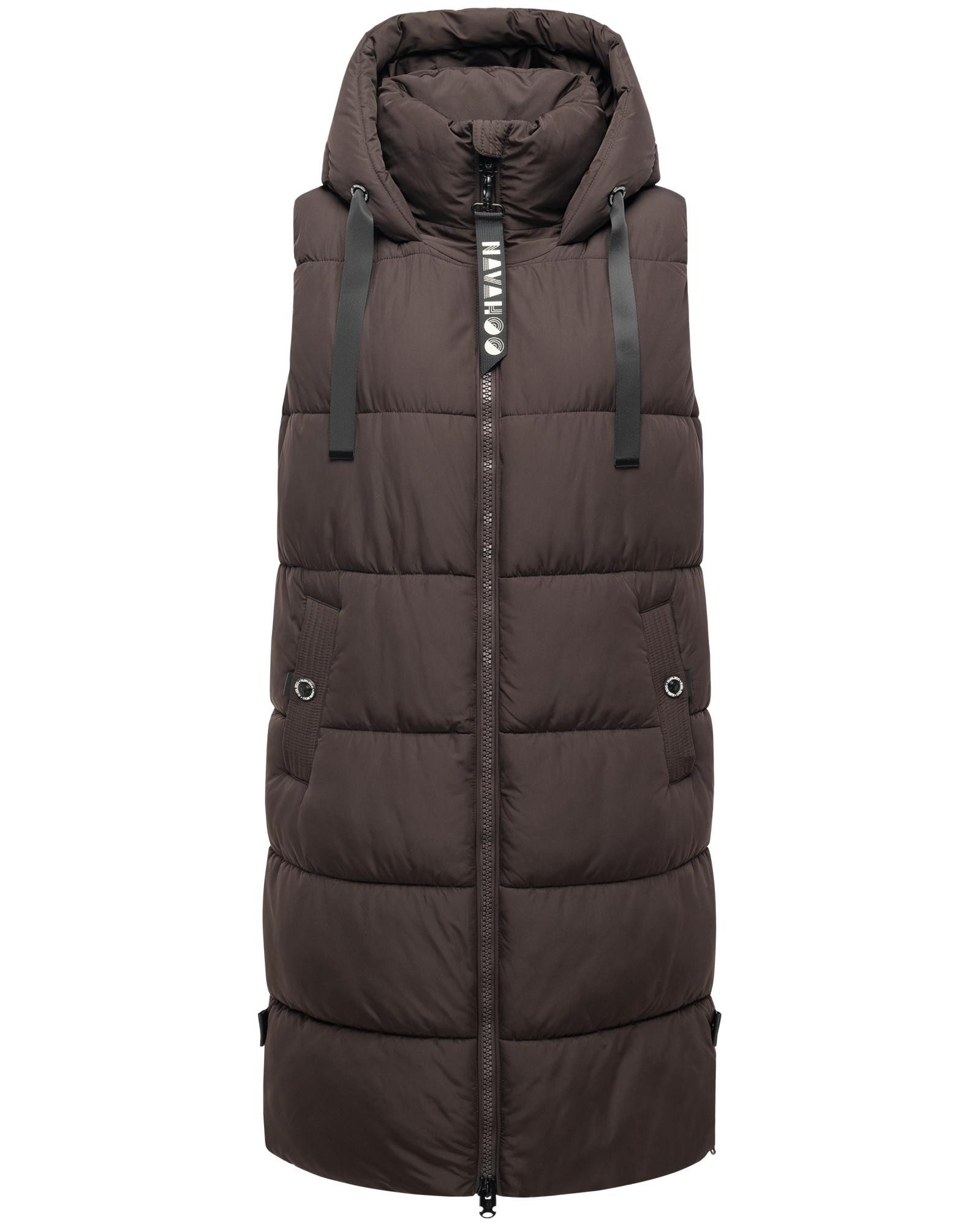 Navahoo Steppweste Schnuffelchen (1-tlg) warme Damen Outdoor-Weste lang mit günstig online kaufen