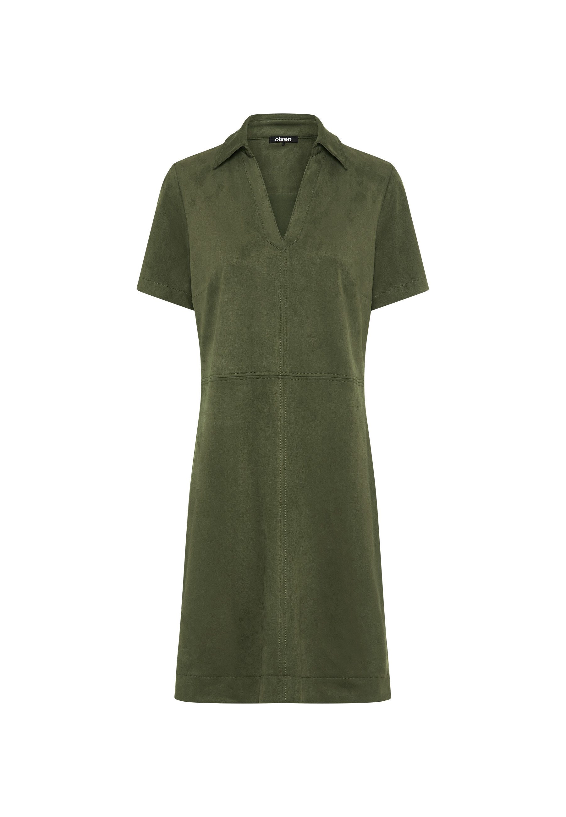 Olsen Midikleid mit Hemdblusenkragen