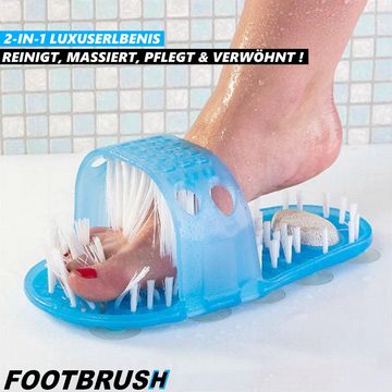 MAVURA Fußbürste FOOTBRUSH Fußwaschbürste Rutschfeste Dusch-Fußbürste Reinigung Massage, für Füße Fußpflege Bürste Fußmassage Hornhautentferner Feile Bimsstein