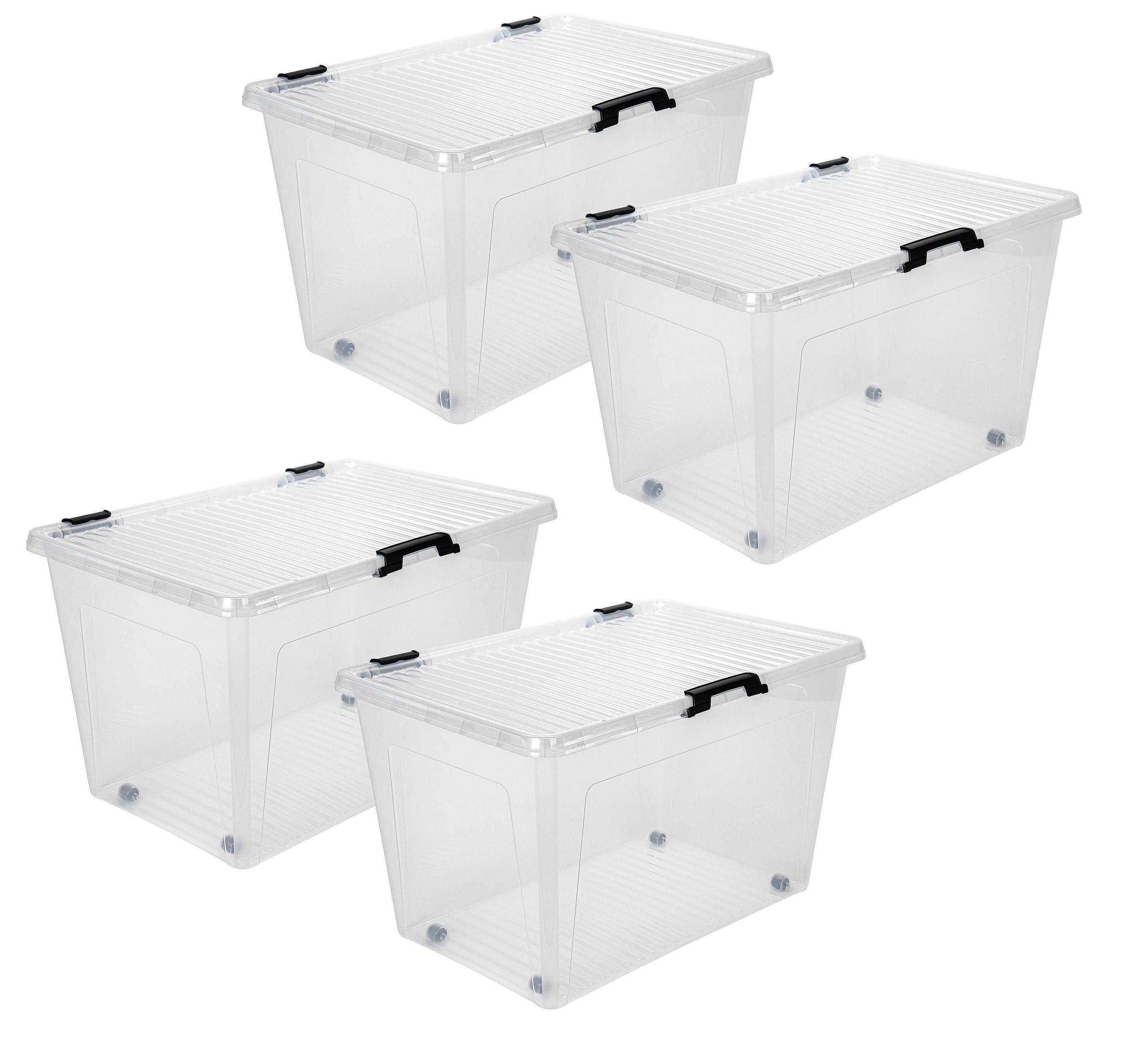 dynamic24 Aufbewahrungsbox mit Rollen (4 St), günstig online kaufen