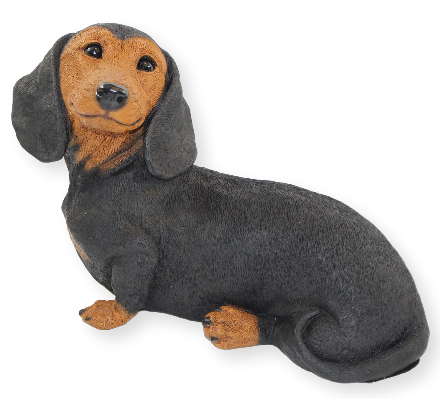 Castagna Tierfigur Dekofigur Hund Dackel Dachshund Welpe Hundefigur sitzend Kollektion Castagna aus Resin H 20 cm