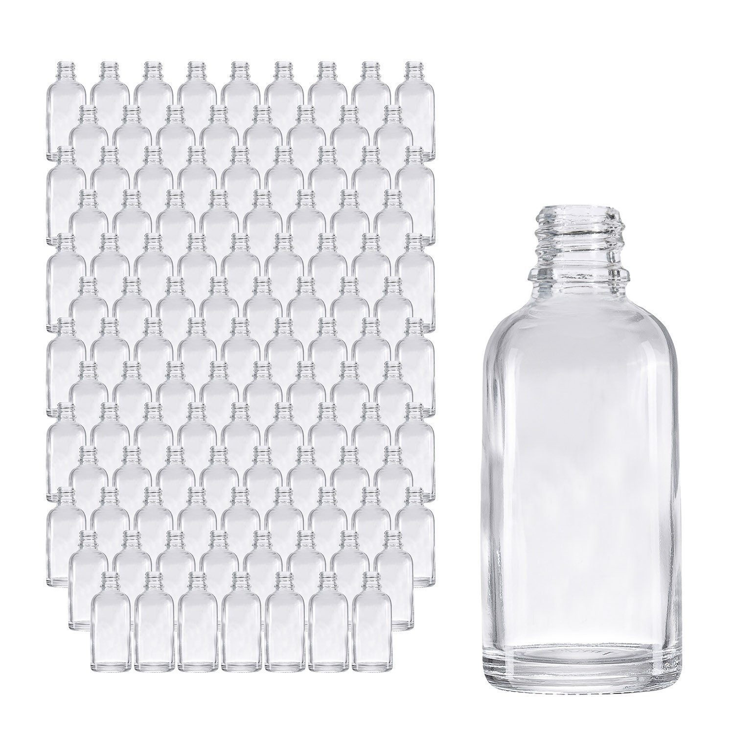 Oputec Leerglas 143 x 30ml Klarglasflasche mit DIN 18 Gewinde (Safepack Folie) (Großpackung)