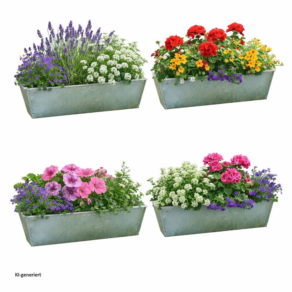 HTI-Living Pflanzkübel Pflanzkasten für Palette 4er-Set (Set, 4 St., 4 rechteckige Pflanzkasten), Pflanztopf Blumentopf Blumenschale