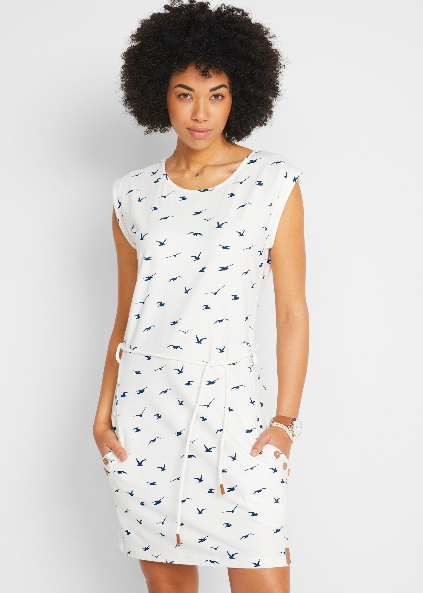 bonprix Shirtkleid mit All-Over Print