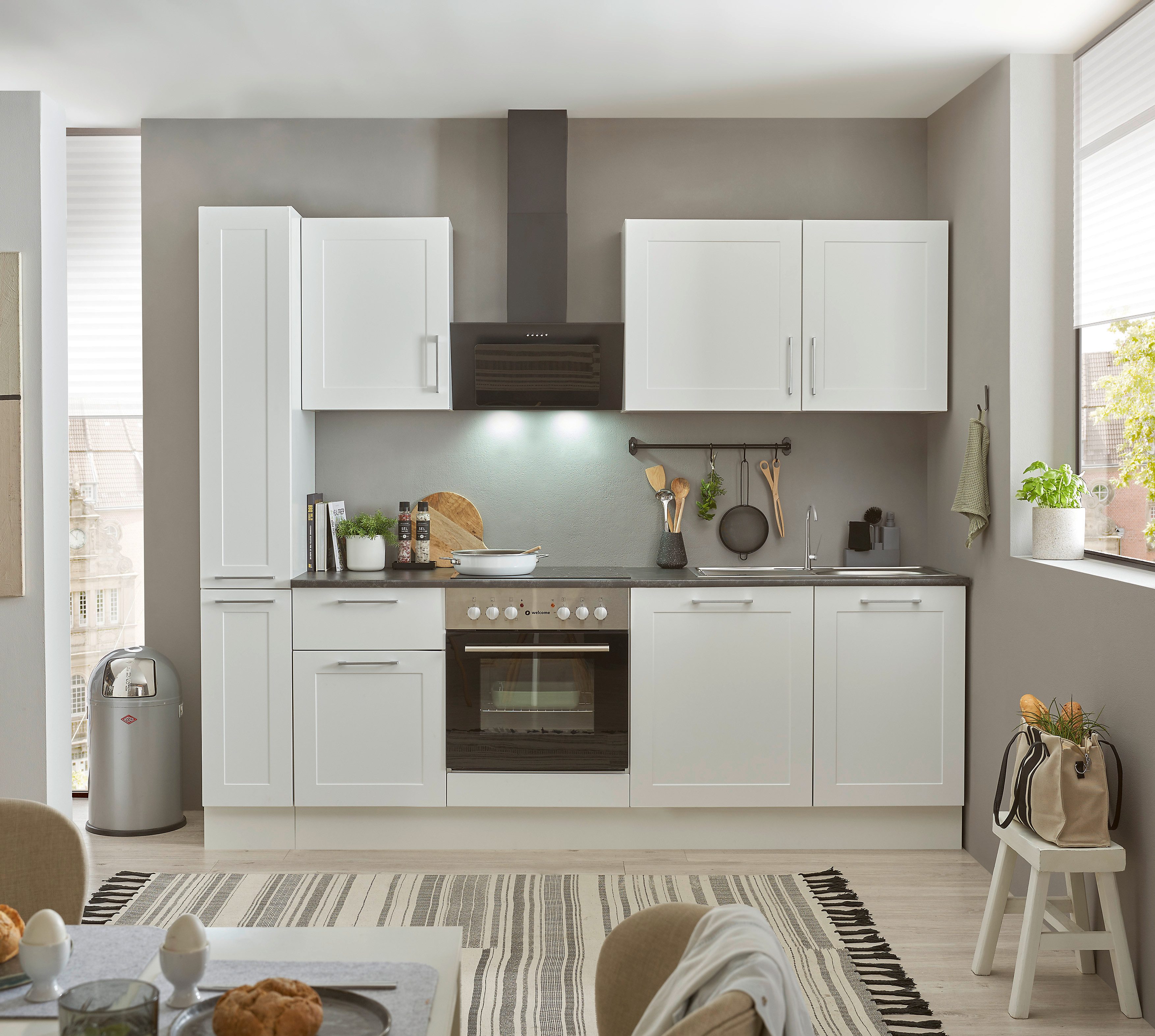 BASIC by Balculina Küchenzeile "Marsi", Breite 250 cm, wahlweise mit E-Gerä günstig online kaufen