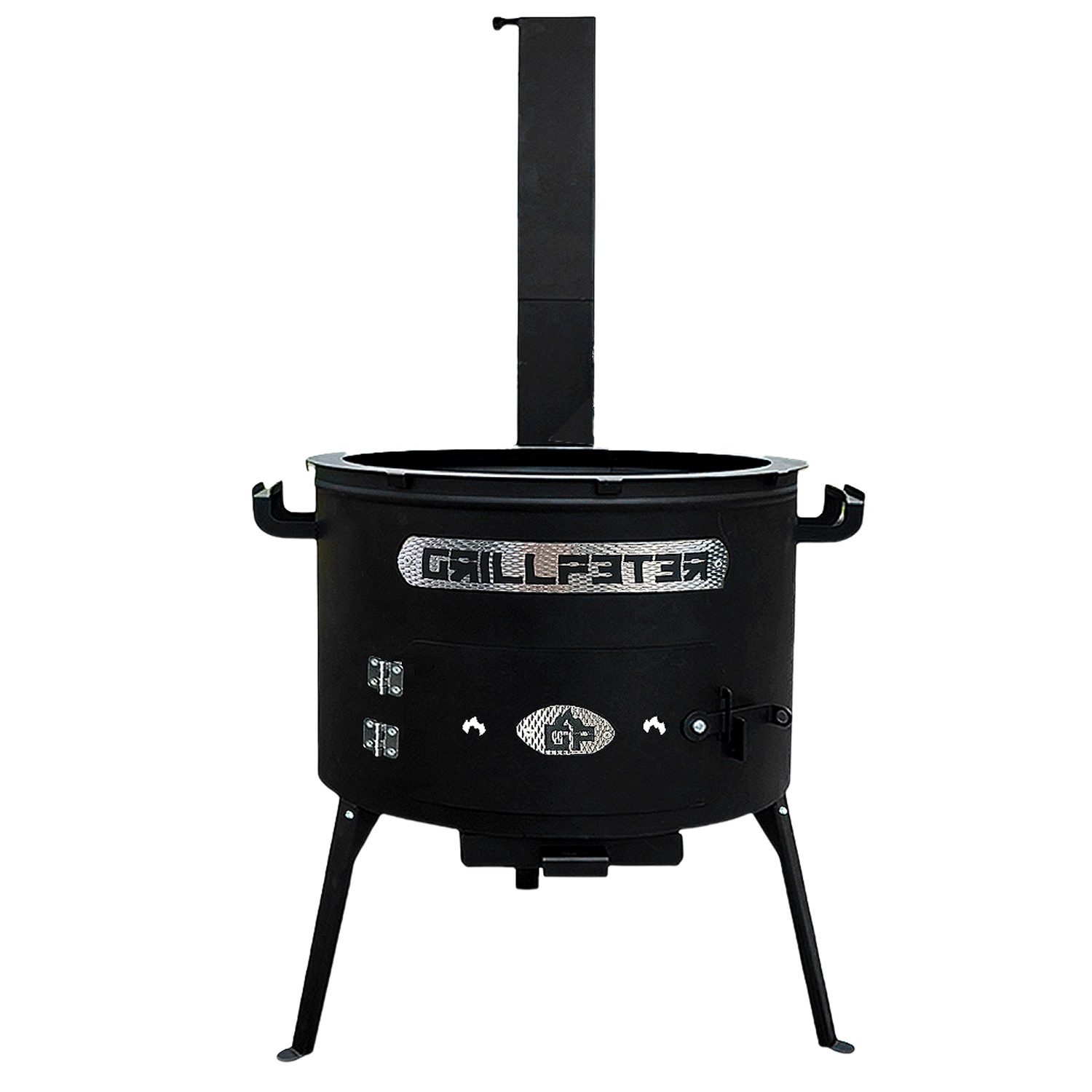 Grillpeter Holzkohlegrill Utschak Asamat mit Abzugsrohr Ø45 cm Feuerofen für Kasan 12-22 L