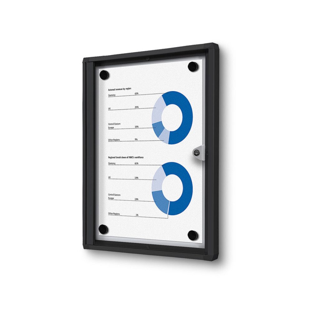 Hängevitrine Economy SCXS - 1x DIN A4 - Aluminium - Schwarz