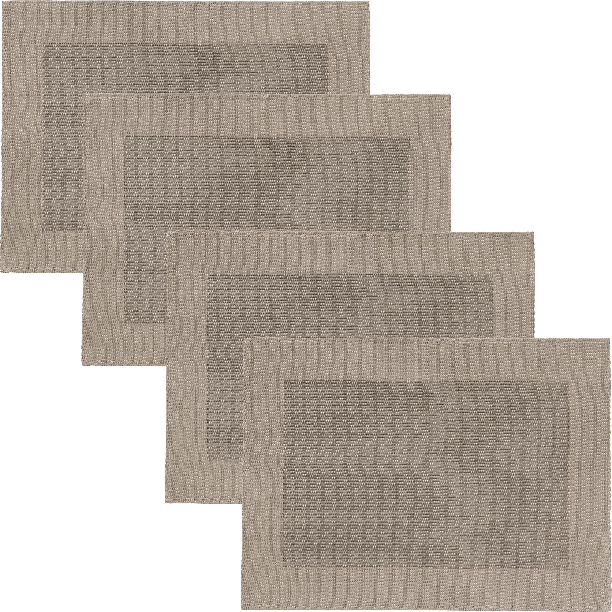 Erwin Müller Platzset Tischset "Lissabon" 4er-Pack, abwaschbar Uni