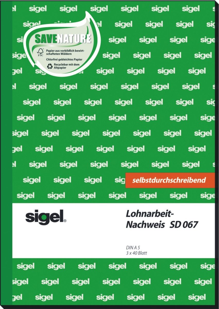 Formularblock Formularbuch Lohnarbeits-Nachweis A5 hoch VE=3x40 Blatt.