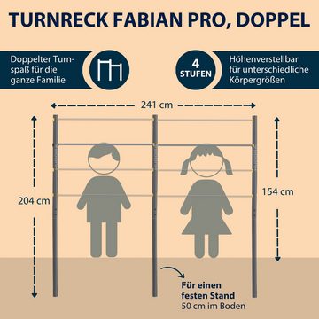 Hudora Turnreck Fabian Pro, inkl. Befestigungsmaterial für Aufbau im Beton, höhenverstellbar