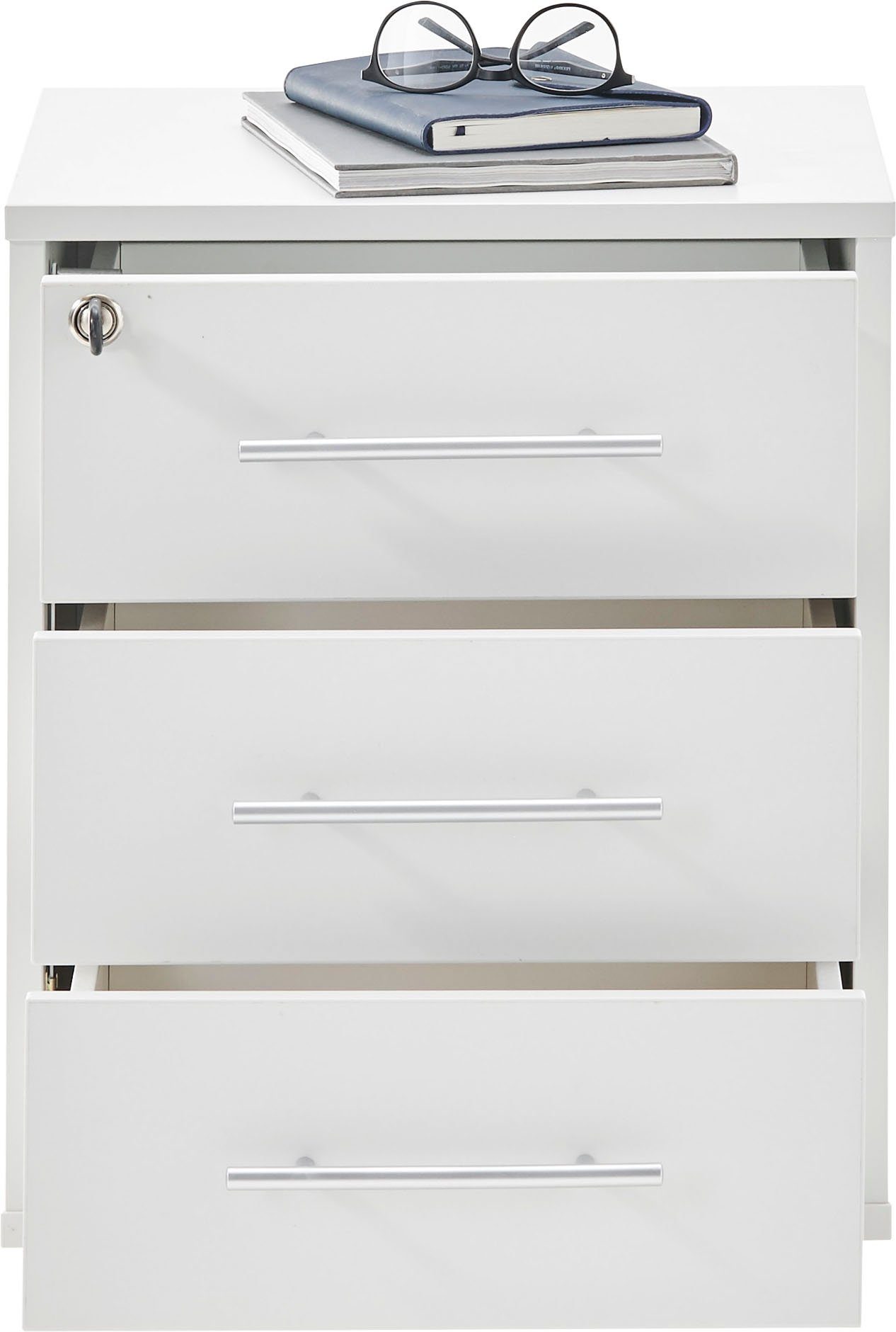 BEGA OFFICE Rollcontainer Büro-Rollcontainer mit Schubladen abschließbar, Rollcontainer Rollbar