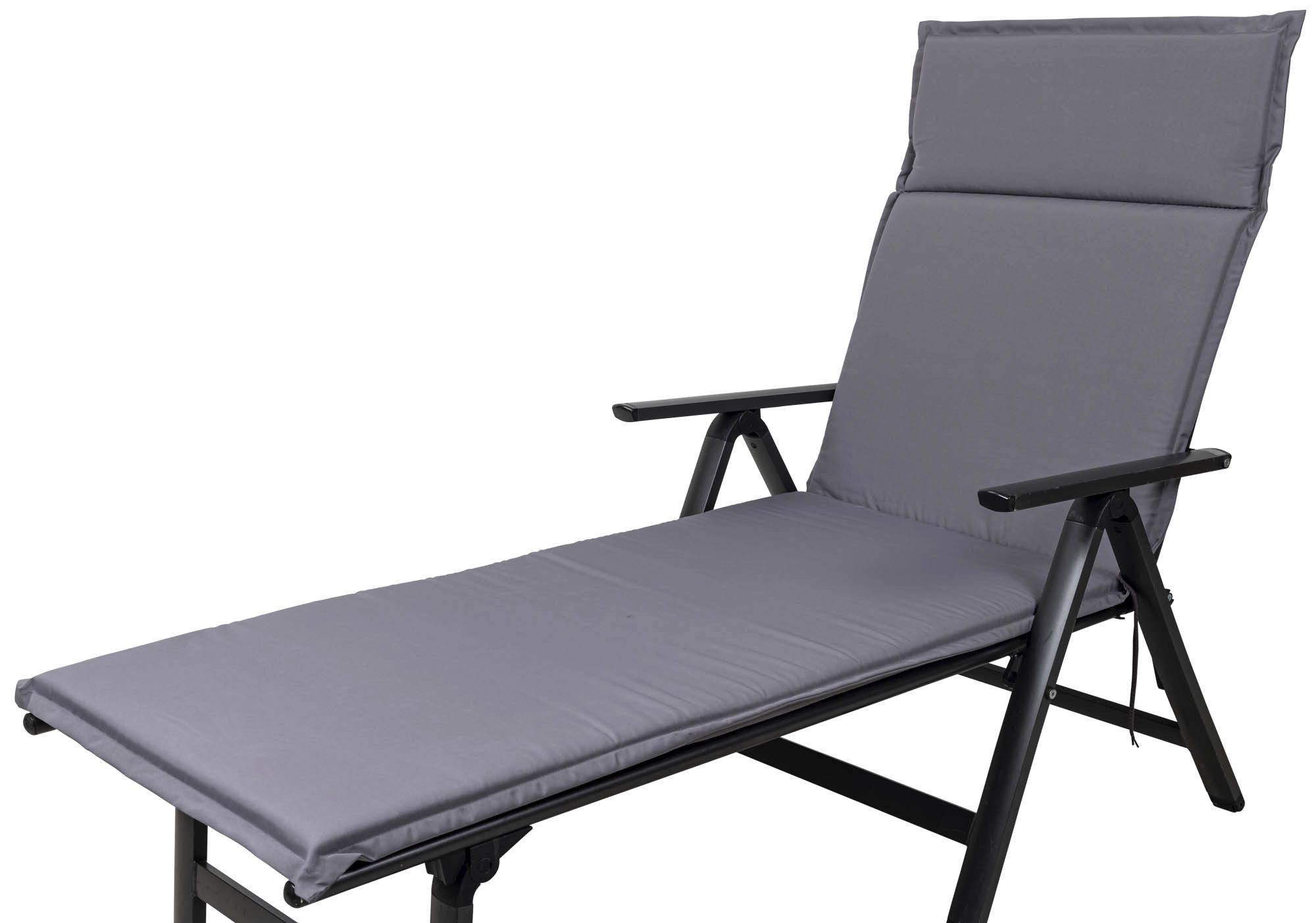 Sun Garden Liegenauflage Rollliege Esdo 50077-710 grau 190x63x4 cm Sun Garden, (1 St), Halteband verstellbar mit Bindebändern