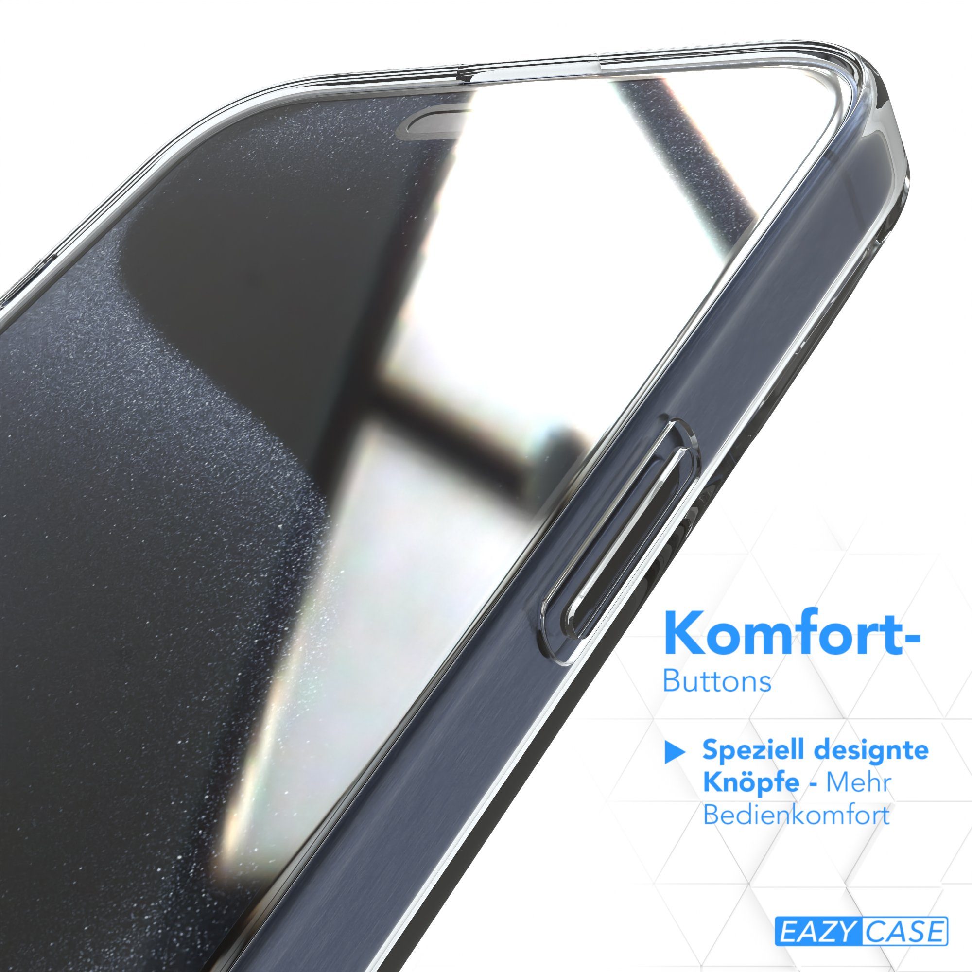 EAZY CASE Handyhülle für iPhone 15 / 15 Plus / 15 Pro / 15 Pro Max Case 6,7 Zoll, durchsichtige Hülle Ultra Dünn Silikon Backcover TPU Telefonhülle Klar – Bild 4 von 5