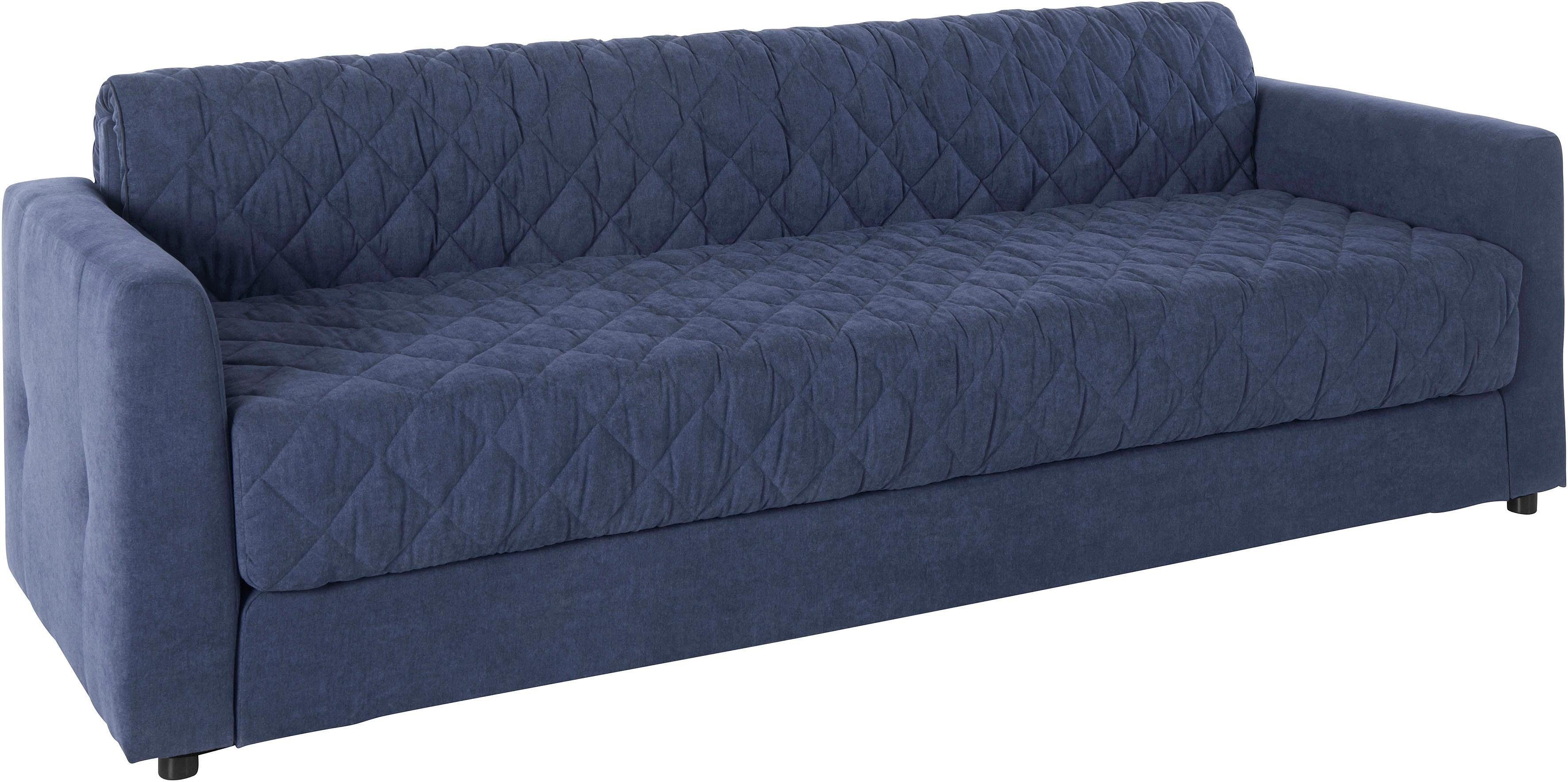 Blau | ist Schlafsofa Blau Federkern, mit | Bezug inklusive; blau abnehmbar Kelly, INOSIGN Topper