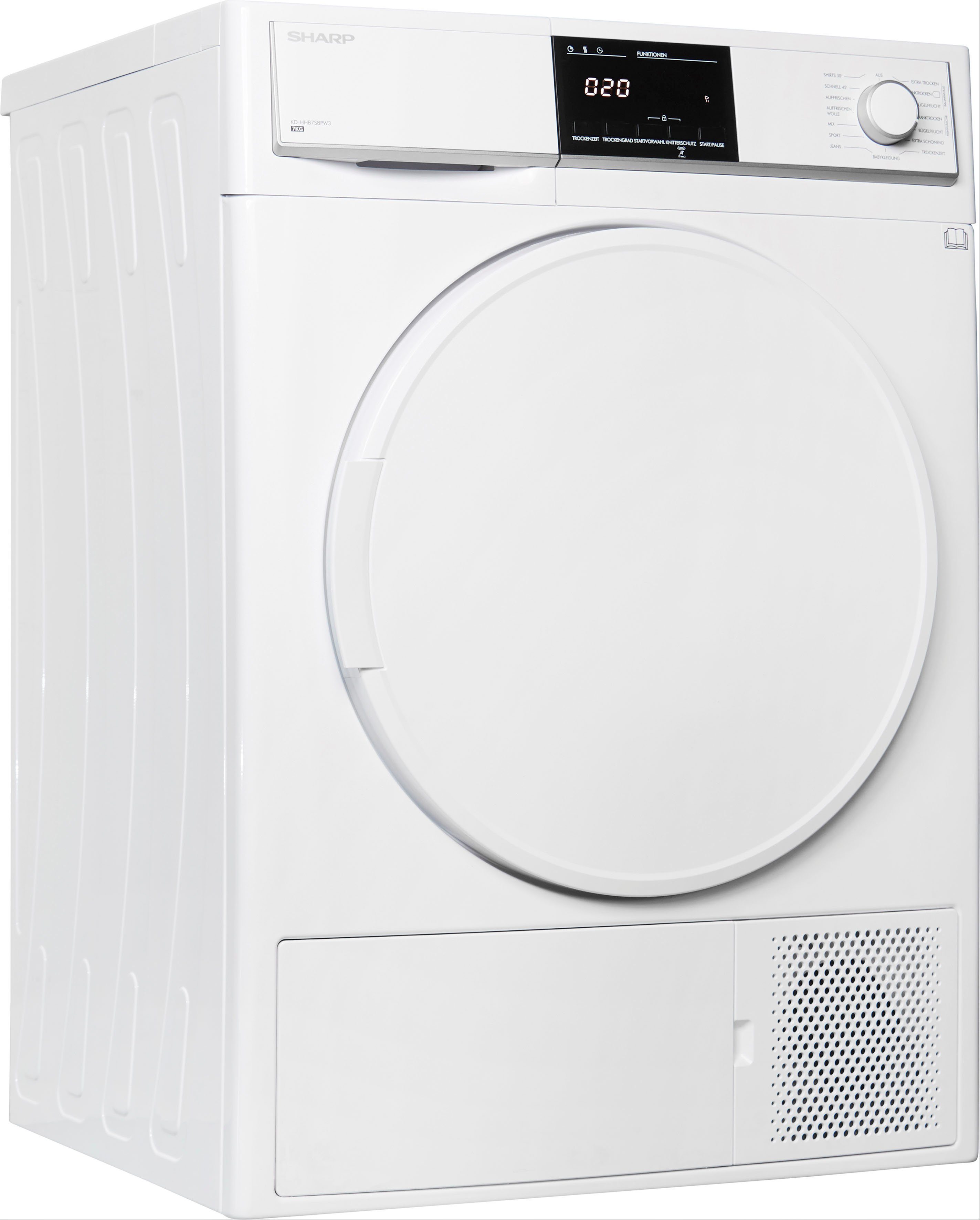 Sharp Warmepumpentrockner Kd Hhb7s8pw3 De 7 Kg Otto